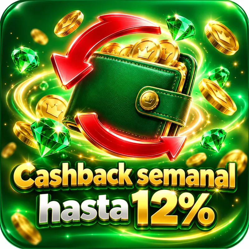 Cashback semanal hasta 12% Brazino777